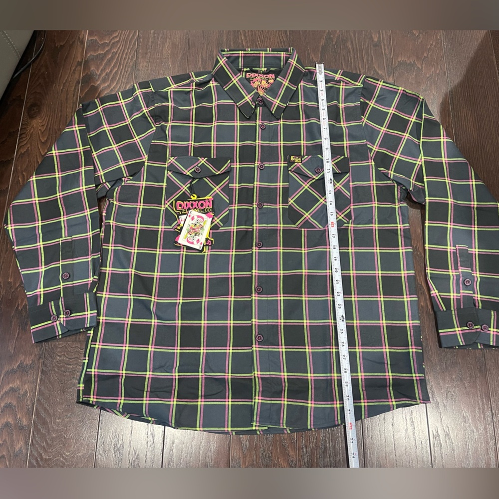 Dixxon Flannel x Punk Rock Museum Men Size 2XL Collab Plaid Button Shirt NEW - Picture 3 of 11